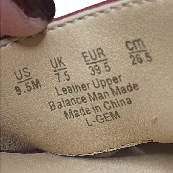 FRANCO SARTO L-Gem Burgundy Suede Ankle Strap Block Heel Tie Back Sandals Sz 9.5 - Picture 7 of 8